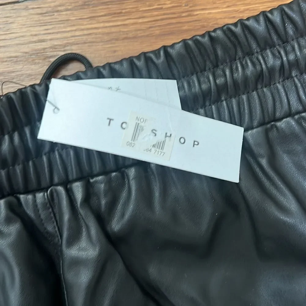 Topshop Black Smocked Mini Skirt Casual